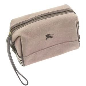 Burberry Pink Wristlet Cosmetic Pouch Bag